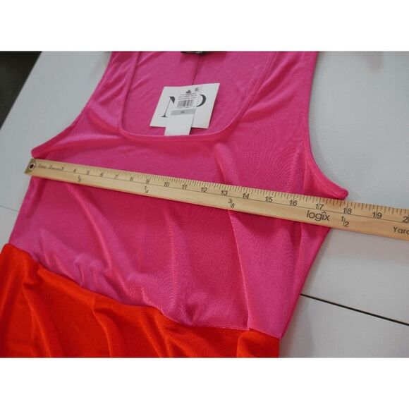 NINA PARKER Women's Colorblock Trendy Plus Size Bodycon Ruched Dress 1X - Picture 9 of 13